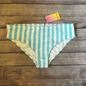 Stoney Cloverfield Lane Stiped Bikini Bottom - Size 1X